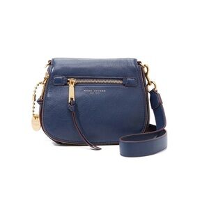 Marc Jacobs Navy Crossbody Bag with Gold Accents